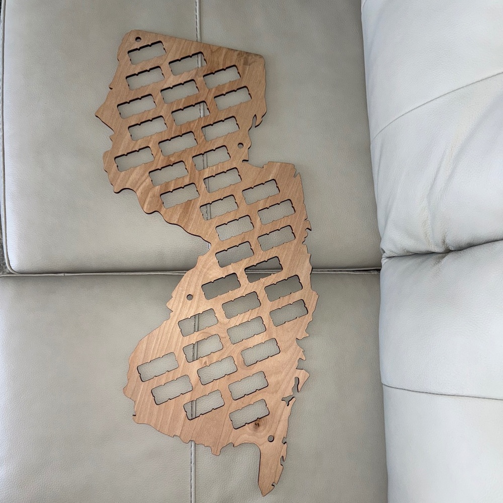 NJ Wine Cork Map